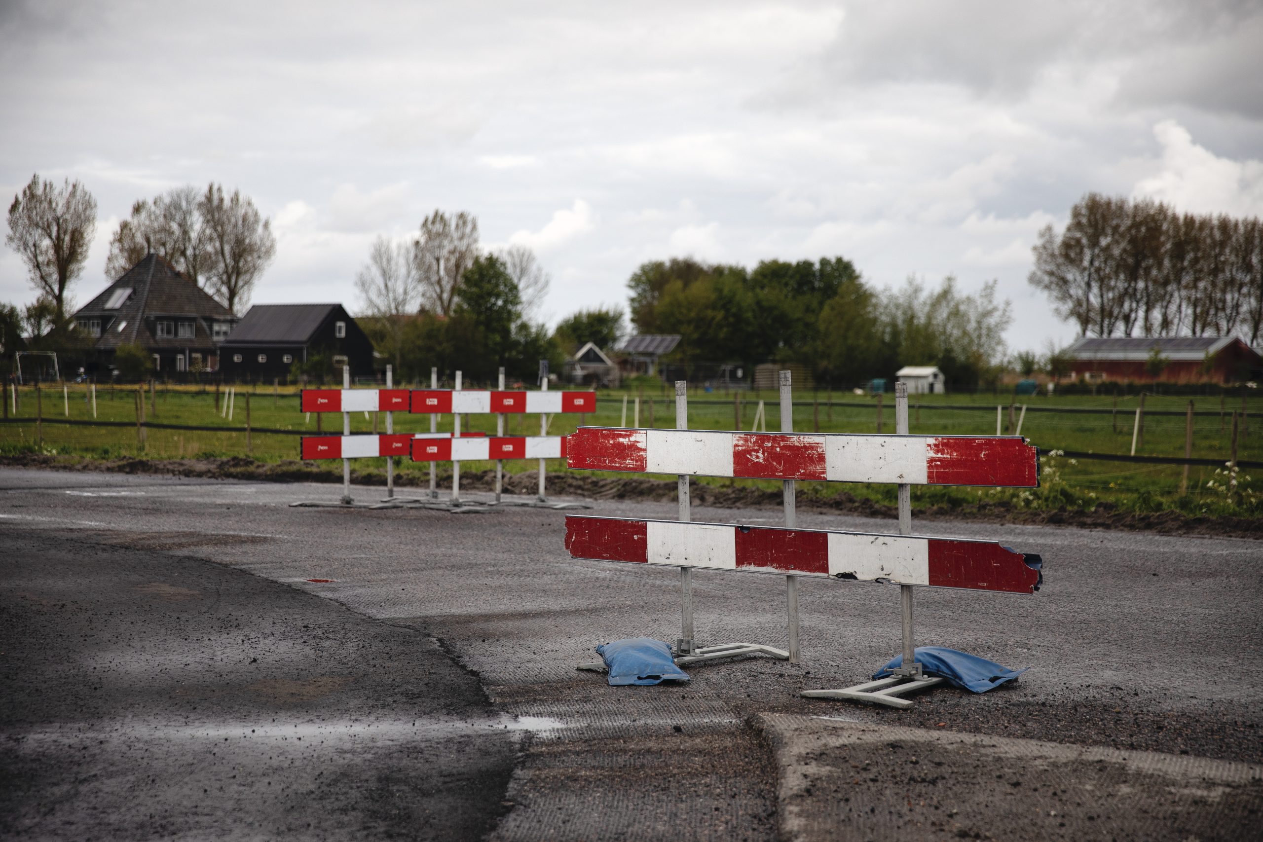 Verkeersbord bij wegwerkzaamheden